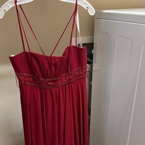 Beautiful flowing Red Chiffon Gown